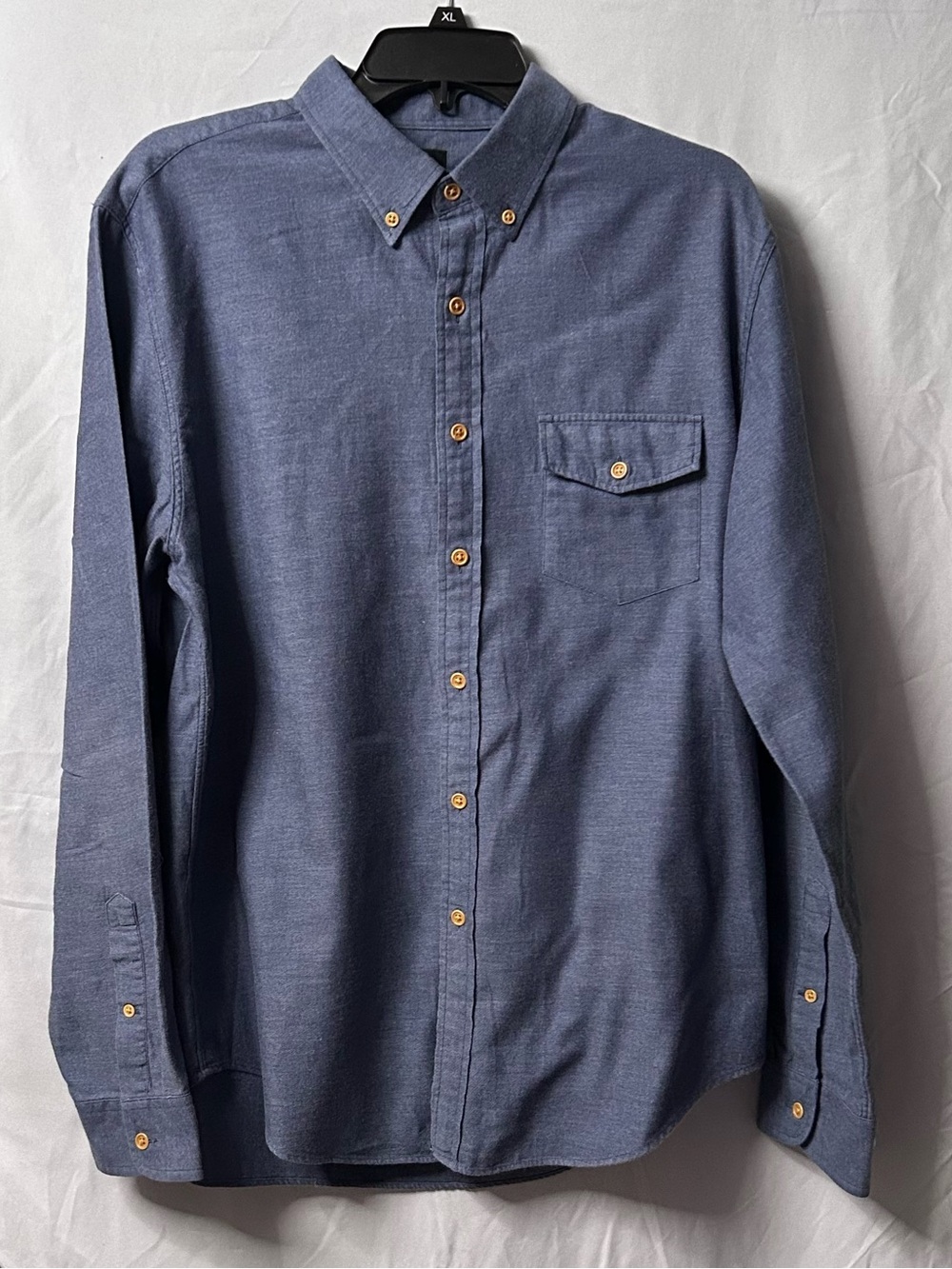 J. Crew Men’s Indigo Button-Down Shirt with Chest Pocket